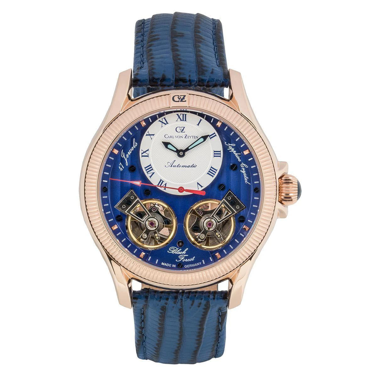 Carl von Zeyten Forest House Limited Edition Men's Blue Rose Gold Automatic Watch