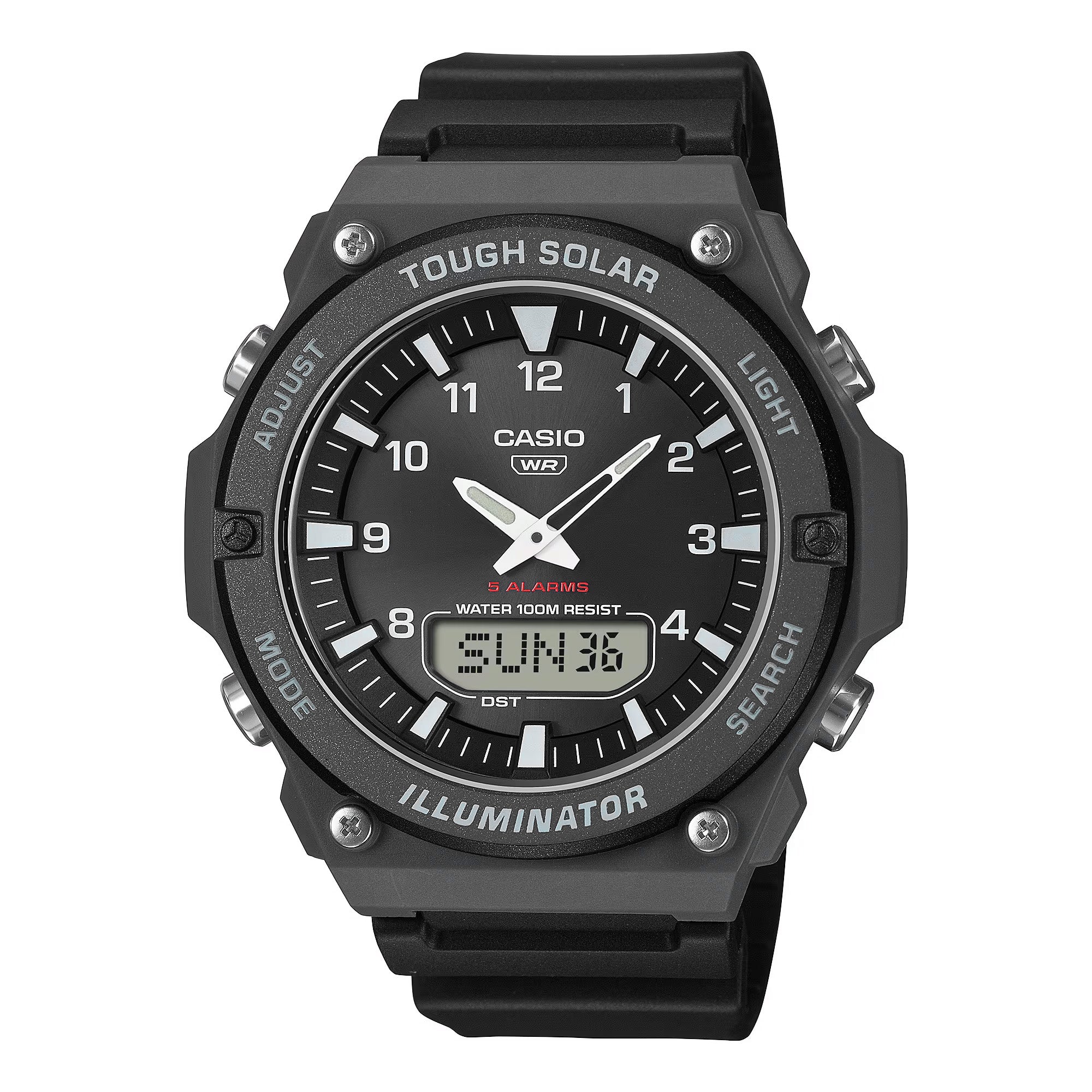 Casio Tough Solar 50mm Black Men's Watch