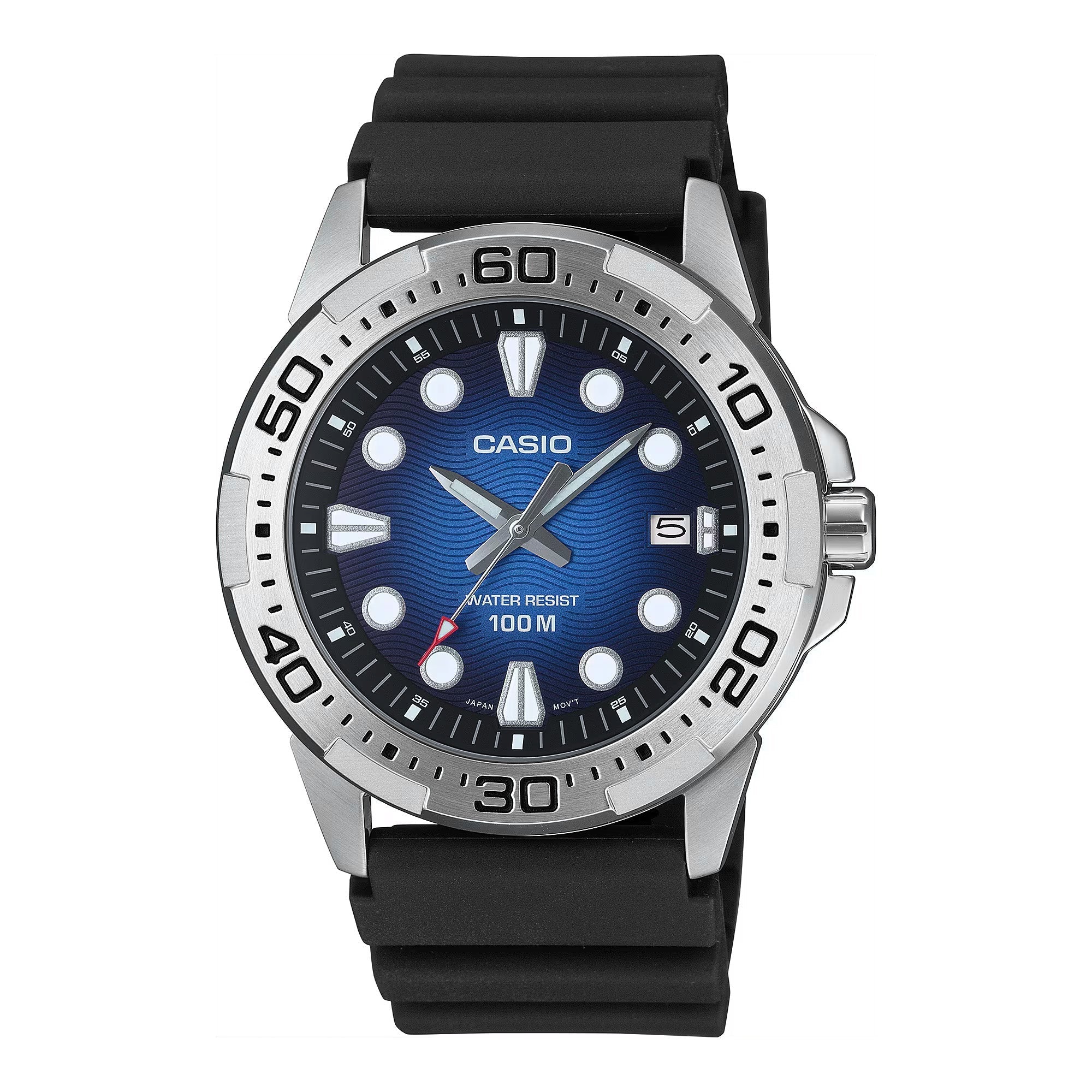 Casio Standard Marine 44mm Blue Men's Watch