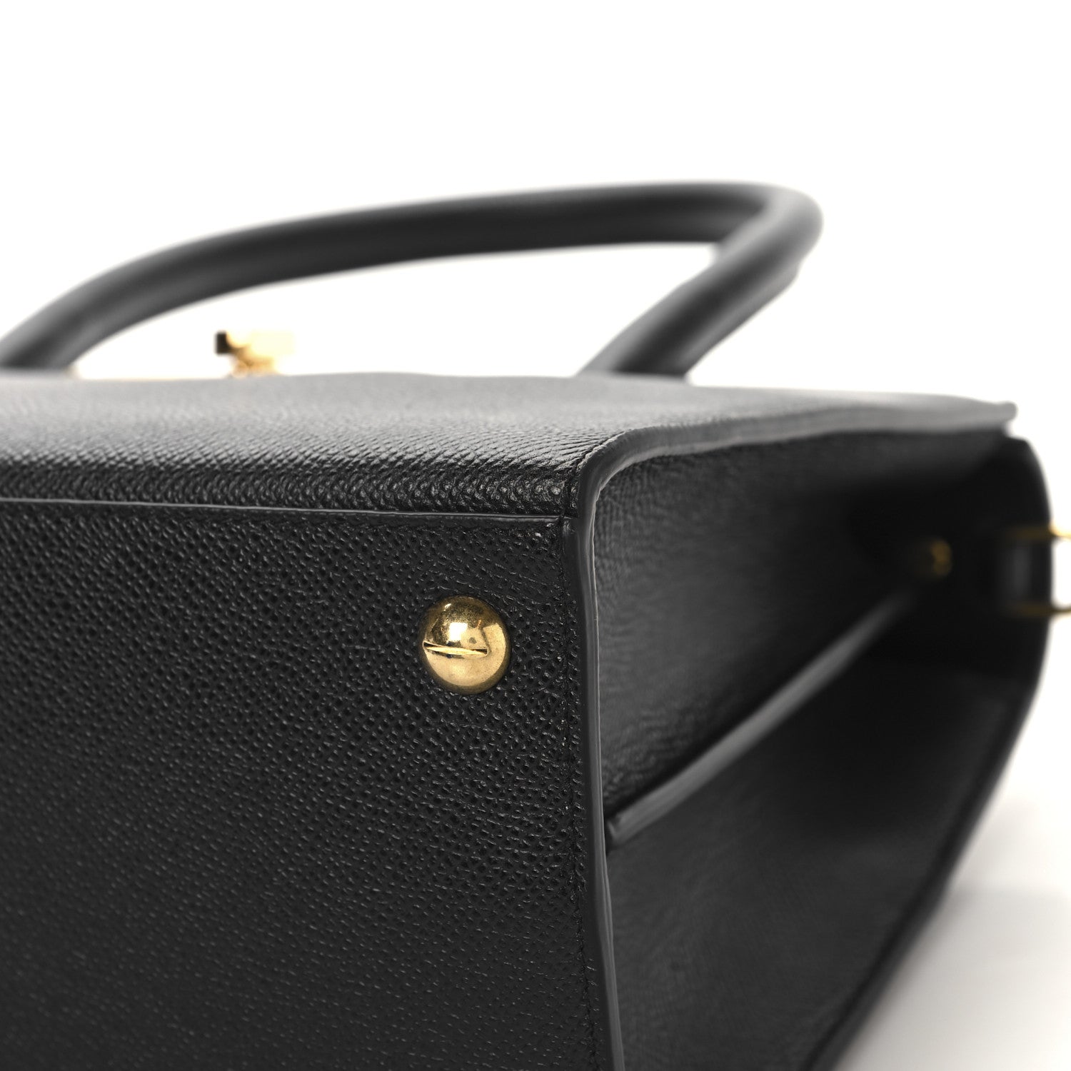 Grained Calfskin Medium St. Honore Tote Black