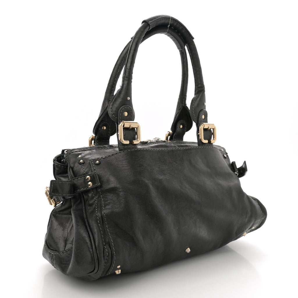 Calfskin Medium Paddington Capsule Satchel Bleu Nuit