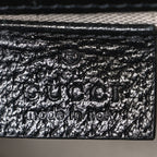 Jacquard Black Denim GG Monogram Textured Dollar Calfskin Mini Horsebit 1955 Crossbody Bag Black Ivory