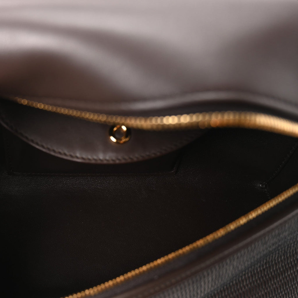 Ox Calfskin Woven Extra Bag L27  Colour Pecora Nera