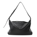Supple Calfskin Large Romy Shoulder Bag Black