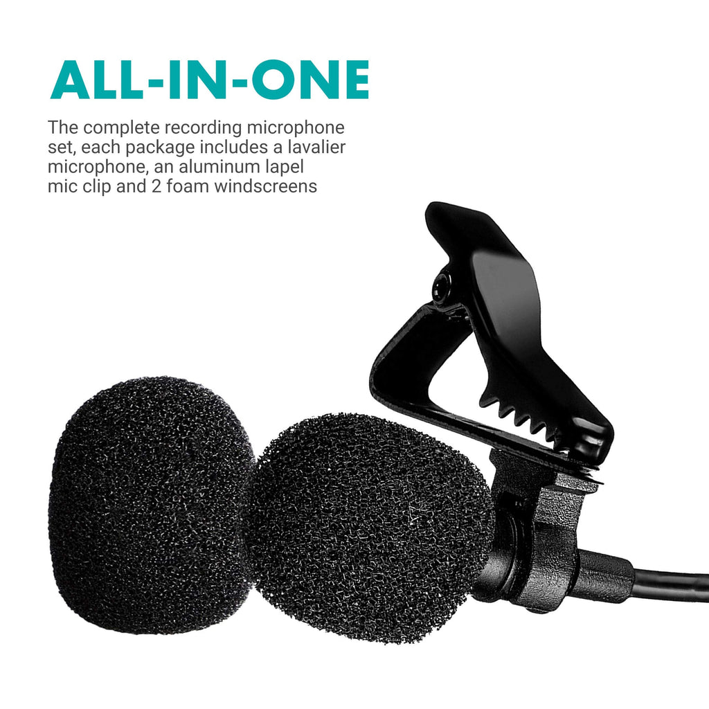 Movo M1 USB Lav Omnidirectional Condenser Mic