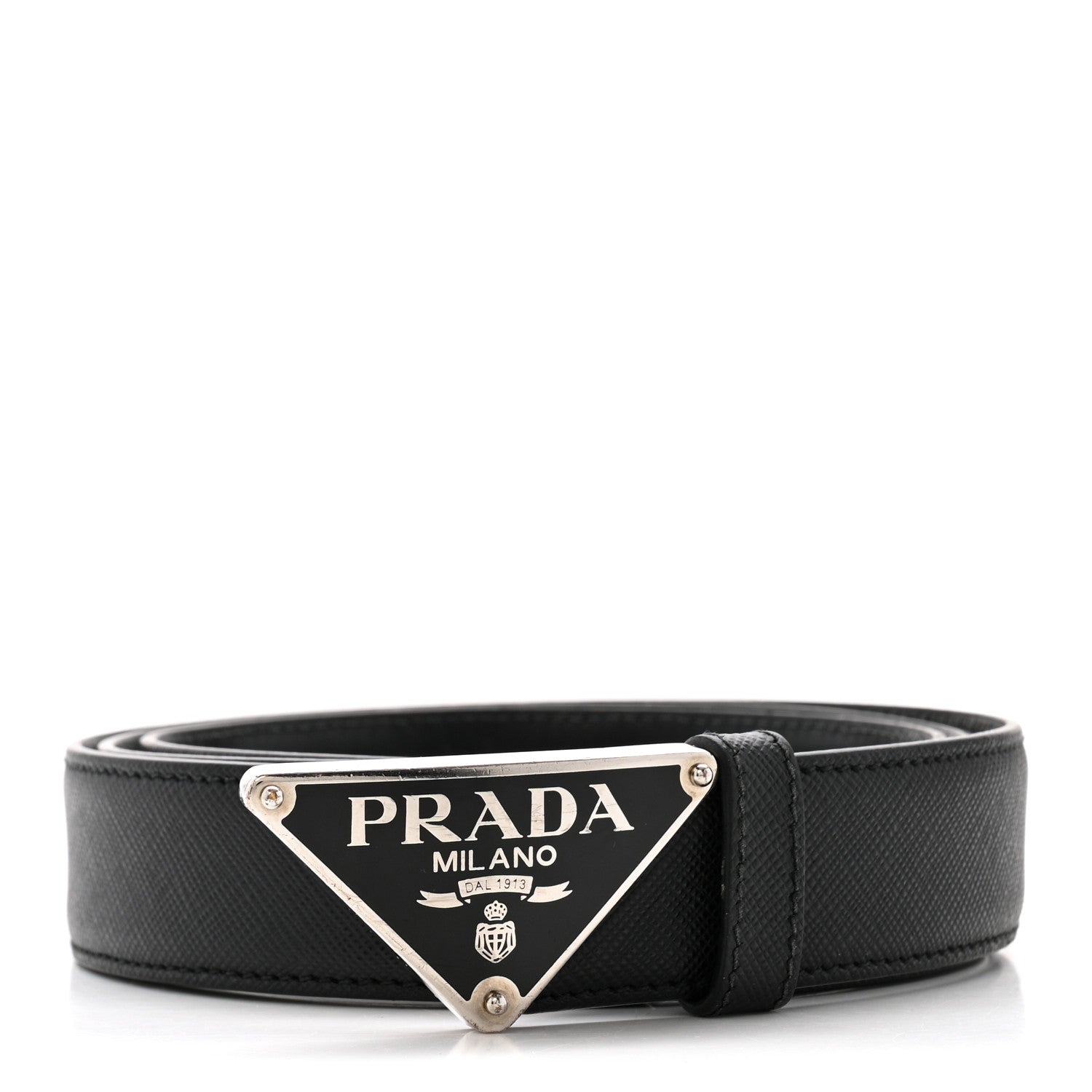 Saffiano Triangle Belt 100 40 Black