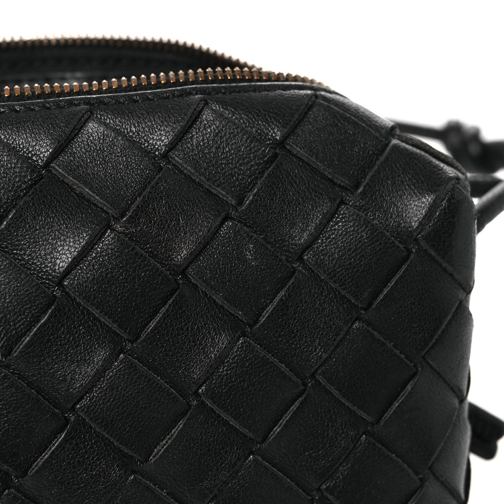 Nappa Intrecciato Mini Loop Camera Bag Black