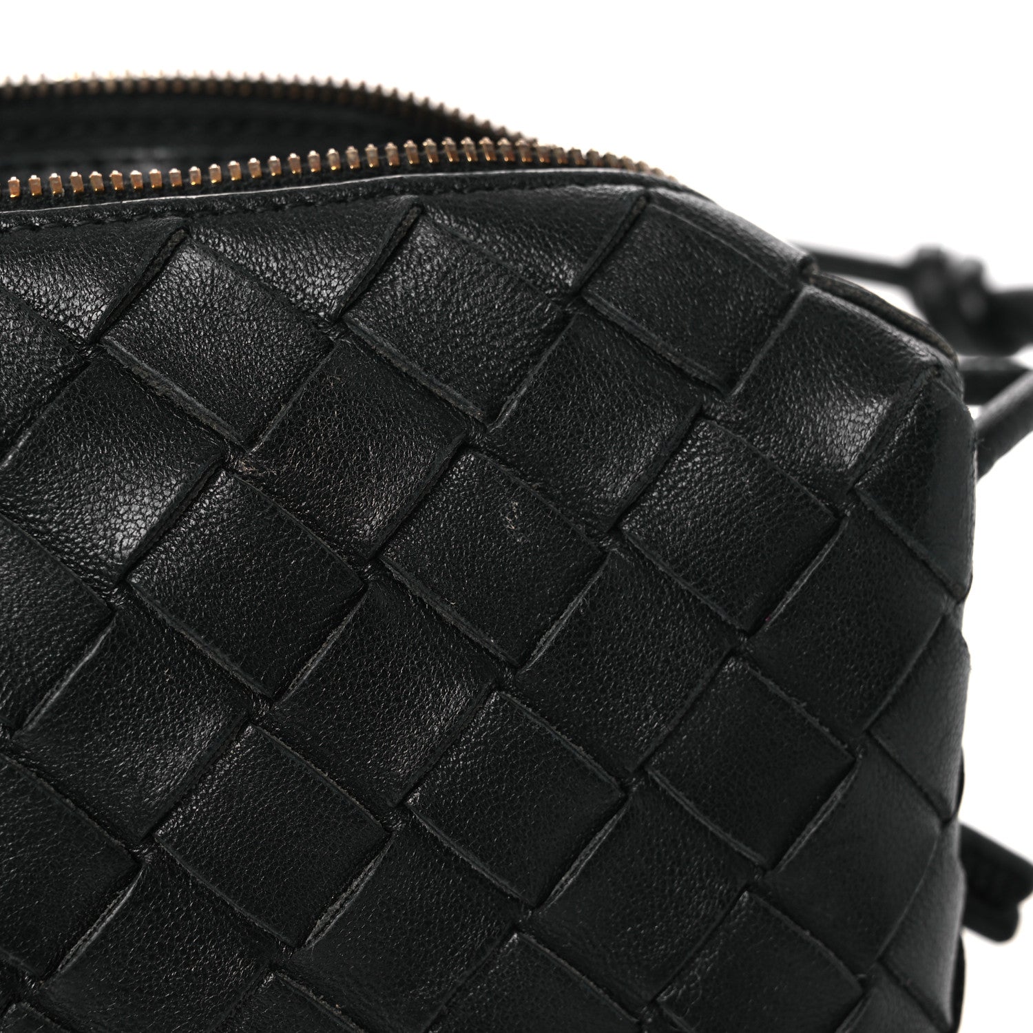 Nappa Intrecciato Mini Loop Camera Bag Black