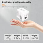 "30W GaN Travel Adapter – 4-Port Charger with EU/UK/US/AU Plugs"