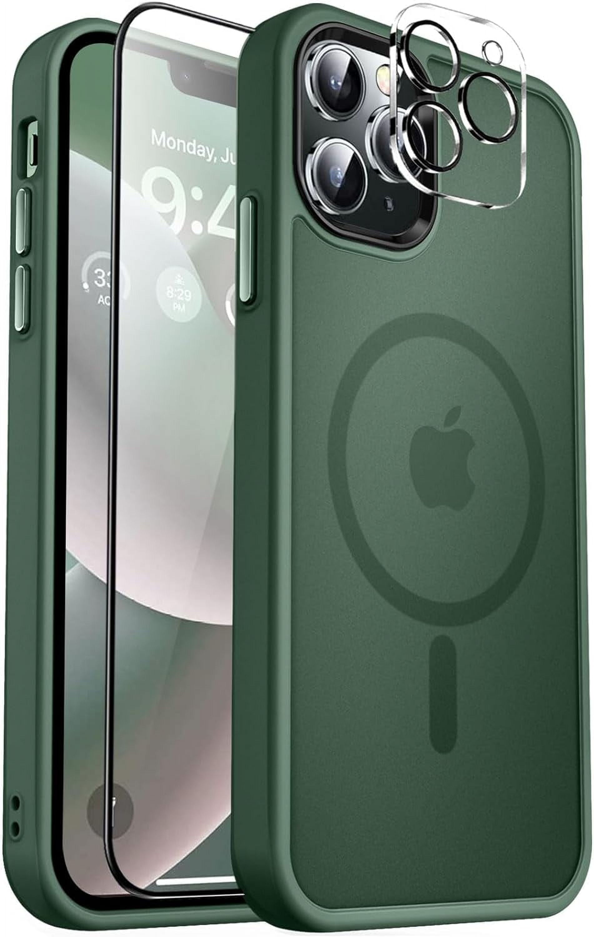 Entronix Bundle Compatible with iPhone 12 Pro - [Magnetic] Translucent Matte Case, 1 Screen Protector & 1 Camera Lens Protector