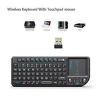 2.4G Mini Wireless Keyboard with Touchpad Mouse, Lightweight Portable Wireless Keyboard Controller with USB Receiver Remote Control for Windows/Mac/Android/PC/Tablet/TV/Xbox/PS3