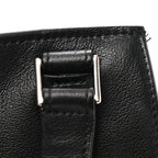 Calfskin Medium Tri-Color Edge Shoulder Bag Blue Multicolor