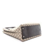 GG Plus Monogram Small Vertical Tote Dark Brown