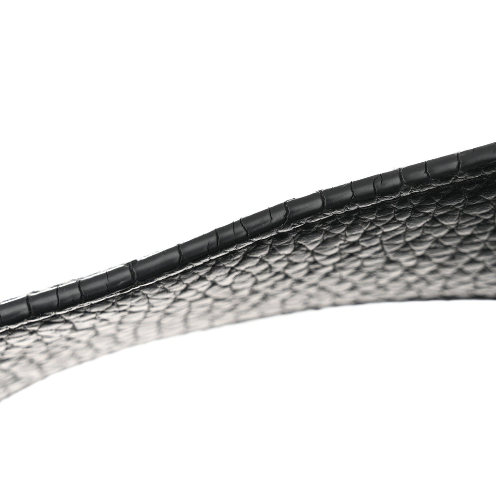 Grained Calfskin Saddle Soft Bag Black