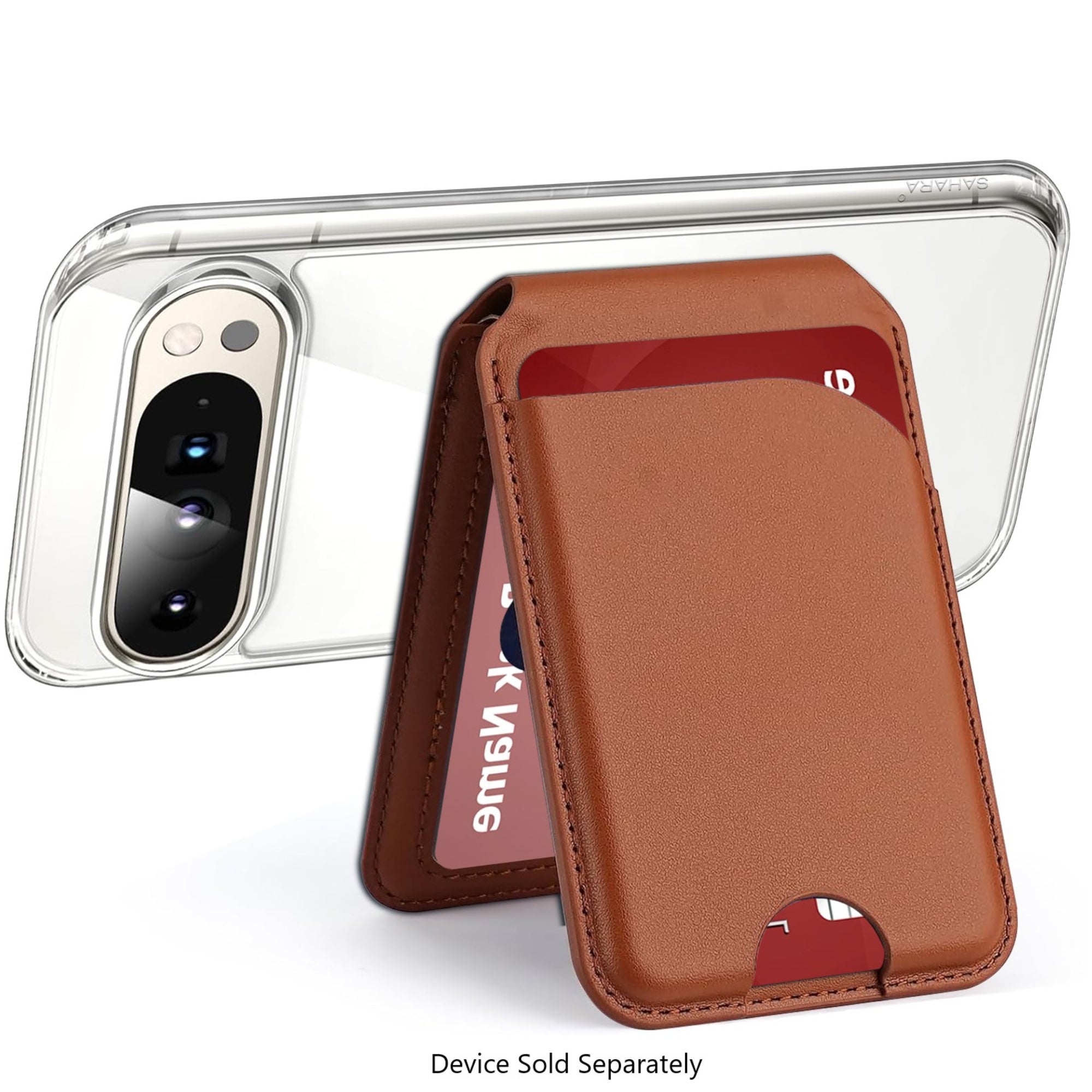 SAHARA - Venture Series Clear Case with Detachable Leather Wallet - Google Pixel 9 Pro XL