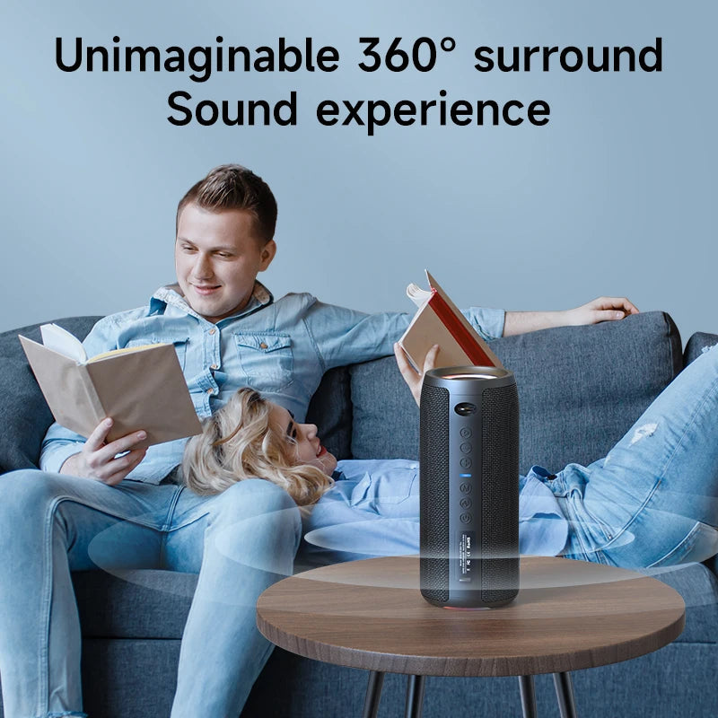 S51Pro High-Power 40W Bluetooth Speaker with 3D Stereo Bass, Portable IPX5 Waterproof Design, TWS Compatible Boom Box