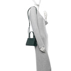 Vegan Leather Small Shopping Bag Dark Olive