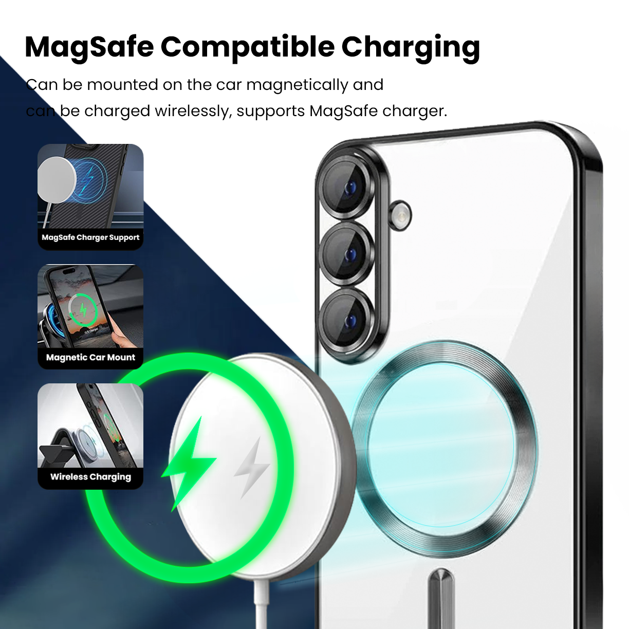 [DIS] Entronix [Magnetic] Case Compatible with Galaxy S26 - [Clear Back] Luxury Glossy Cover
