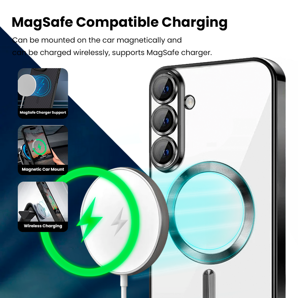 [DIS] Entronix [Magnetic] Case Compatible with Galaxy S26 Plus - [Clear Back] Luxury Glossy Cover