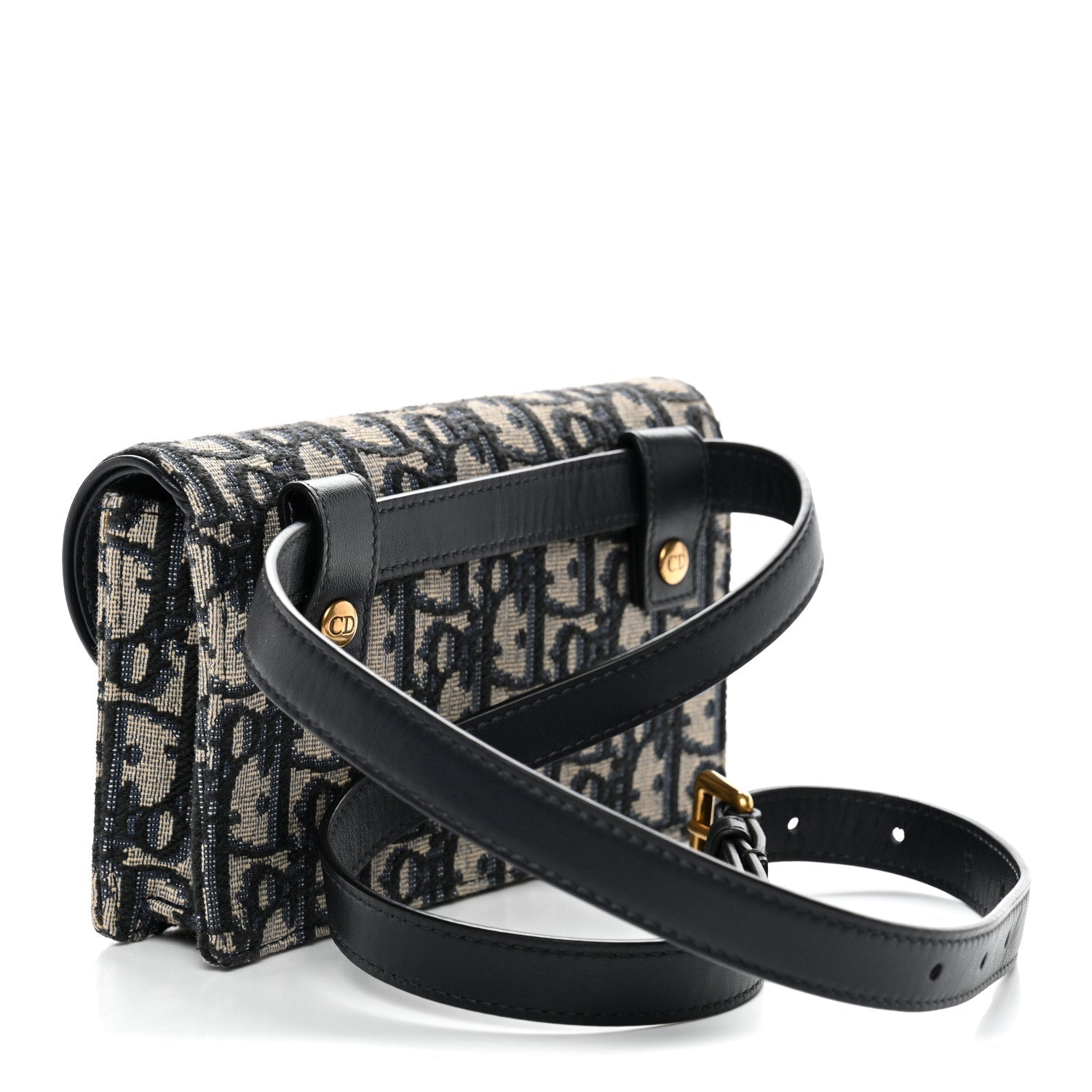 Oblique Saddle Belt Bag Blue