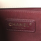 Caviar Calfskin Chevron Medium Boy Flap White