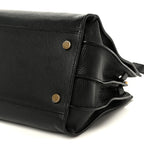 Grained Calfskin Small Supple Sac De Jour Black