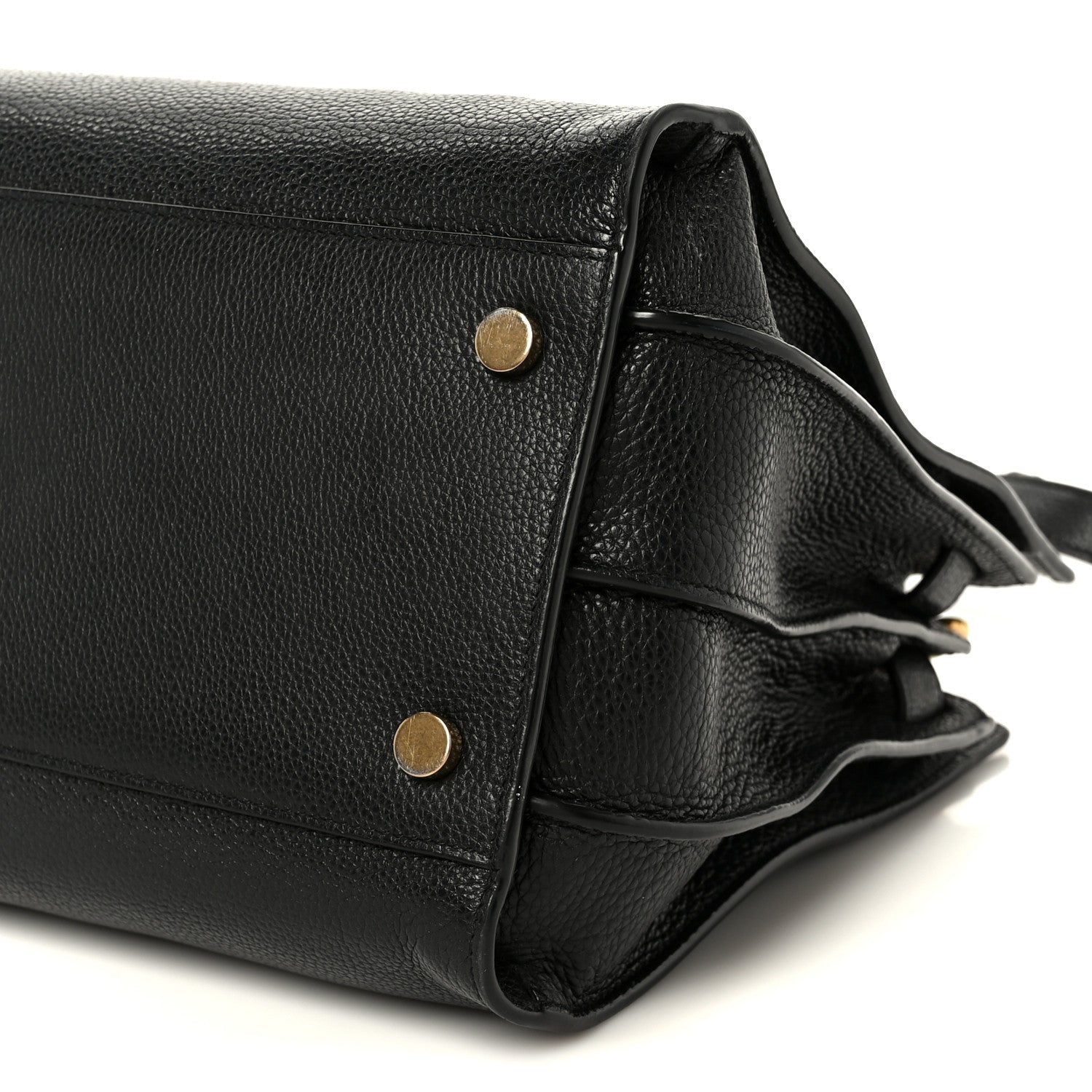 Grained Calfskin Small Supple Sac De Jour Black