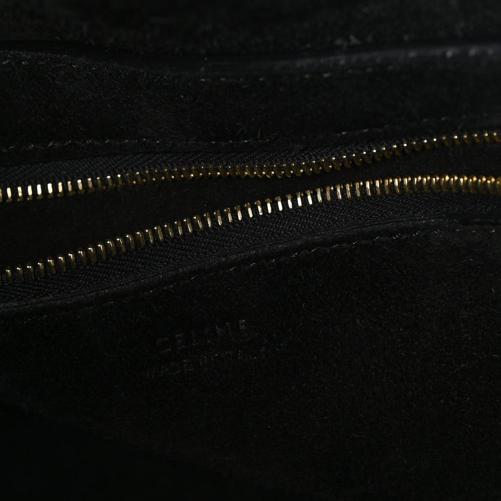 Soft Grained Calfskin Sangle Bucket Bag Black