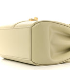 Satinated Calfskin Mini 16 Top Handle Bag Almond Green