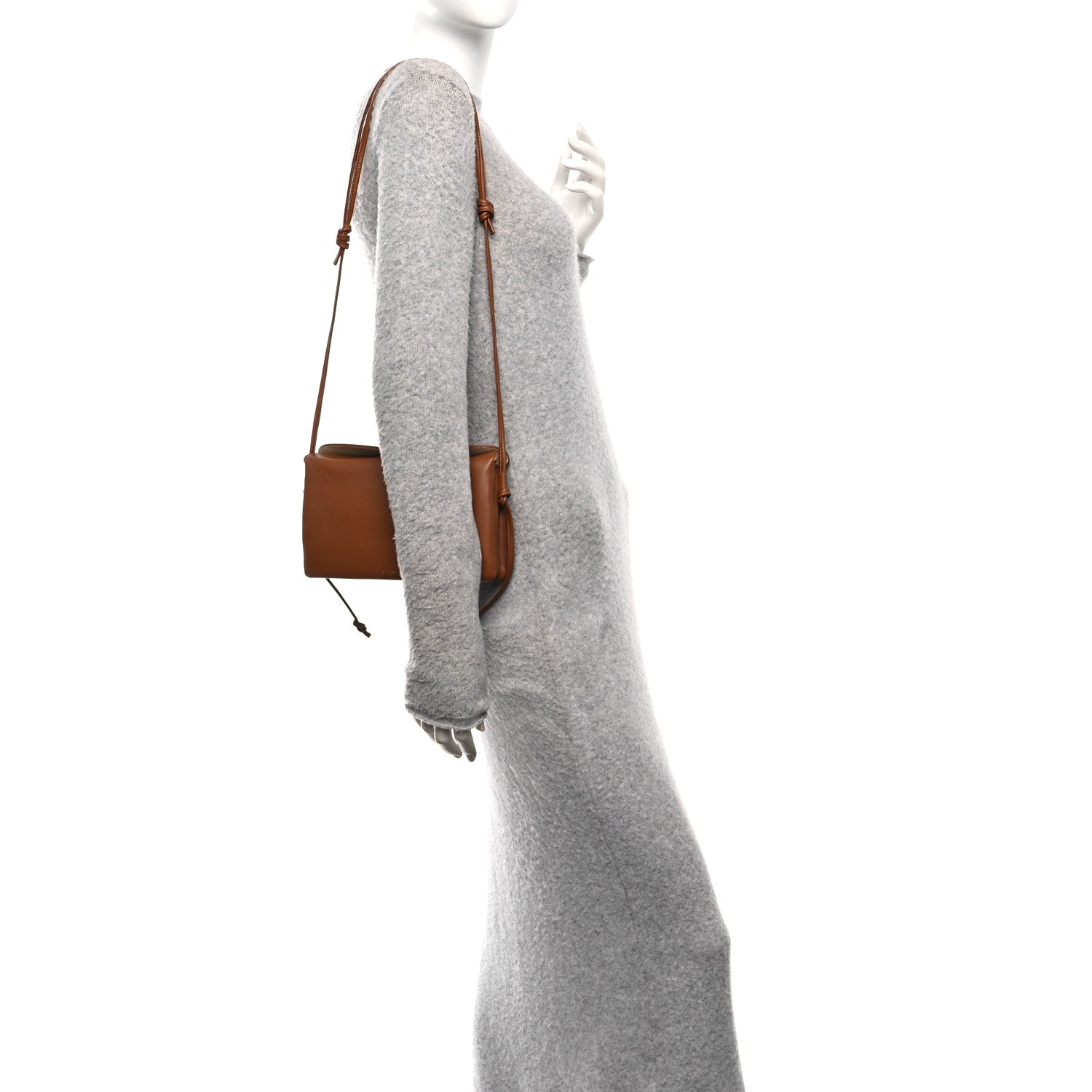 Smooth Lambskin Trio Crossbody Flap Bag Soft Tan