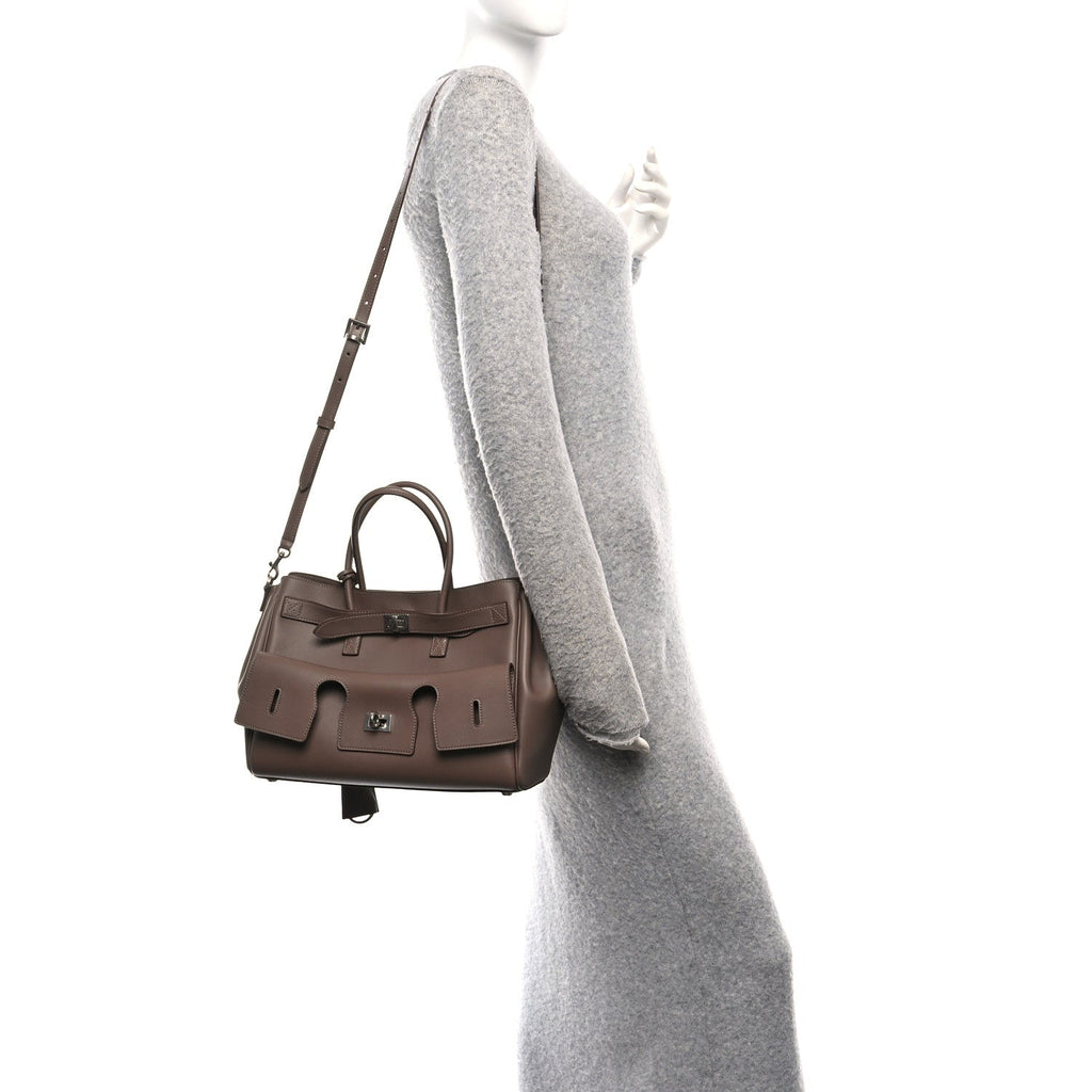 Smooth Calfskin Small Bel Air Carry All Bag Taupe