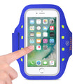 Reiko Running Sports Armband For Iphone 7/ 6/ 6S Or 5 Inches Device With Led In Blue (5X5 Inches)