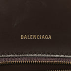 Used Calfskin Small Hourglass Top Handle Bag Brown