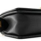 Lambskin Quilted Medium Boy Flap Black