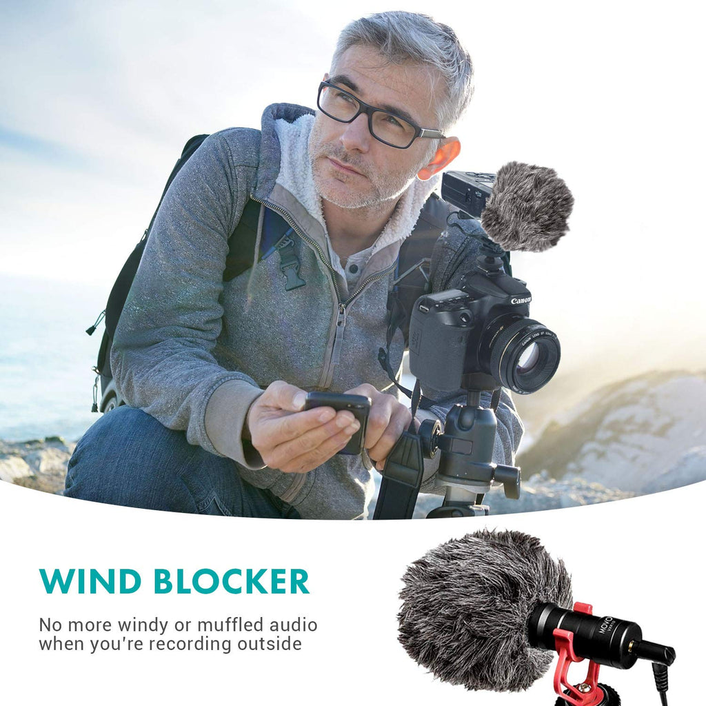 Movo WS-G9 Furry Outdoor Mic Windscreen Muff