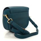 Grained Calfskin Medium Bobby Flap Steel Blue