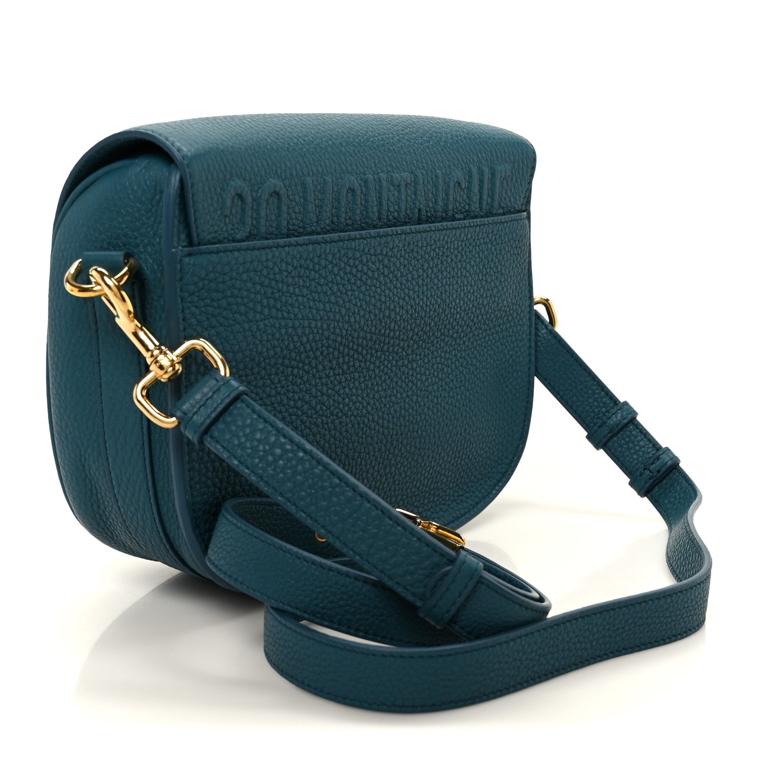 Grained Calfskin Medium Bobby Flap Steel Blue
