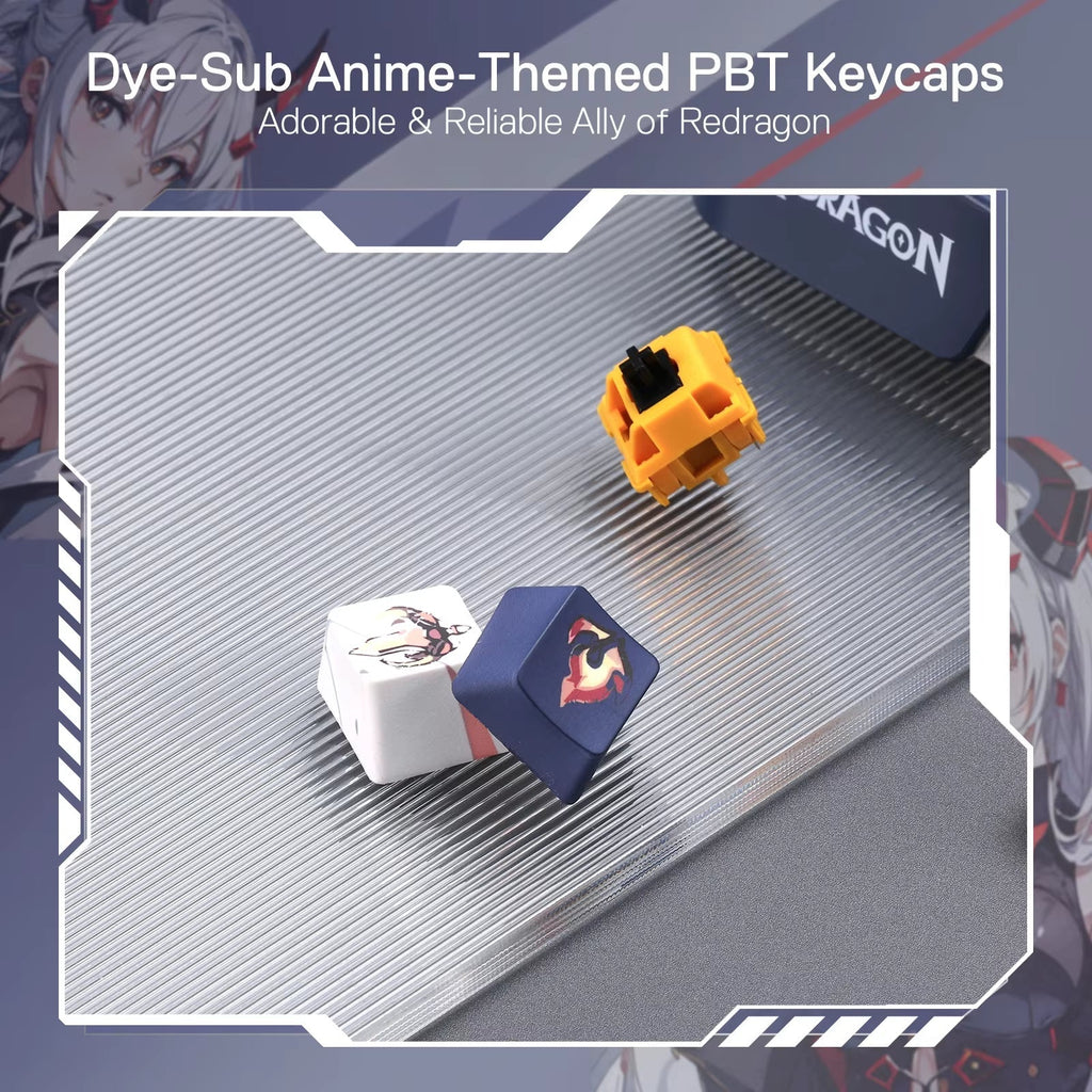 Redragon K686 PRO SE Wireless RGB Mechanical Keyboard - 98 Keys, Hot-Swap Ready, Anime-Inspired Design