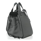 Grained Calfskin Medium Hammock Shoulder Bag Blue