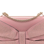 Nappa Bow Studded Shoulder Bag Pop Gardenia
