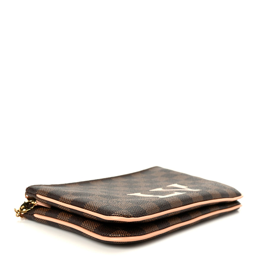 Damier Ebene Double Zip Pochette