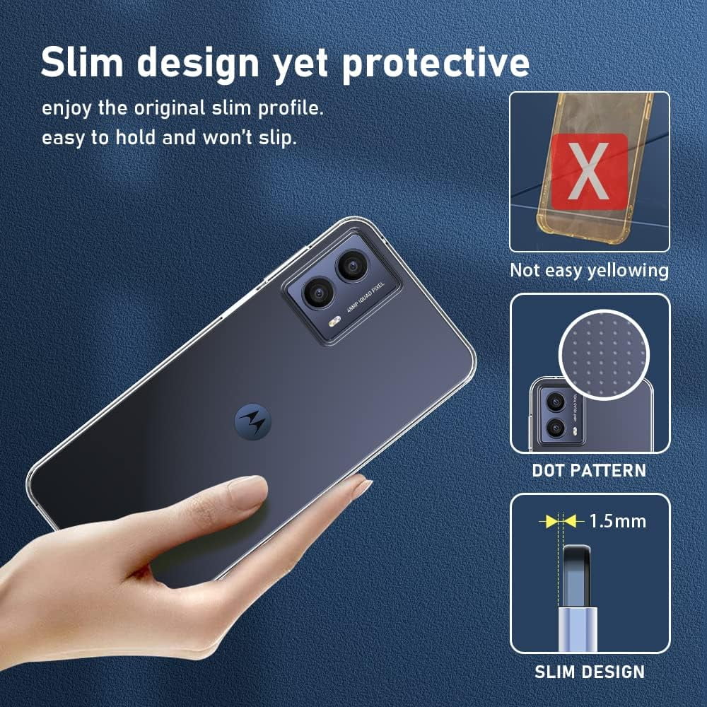 Entronix Case Compatible with Moto G Power 2024 - [Hard Back] Clear Cover