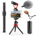 Movo Smartphone Video Rig with Mini Tripod and Video Microphone