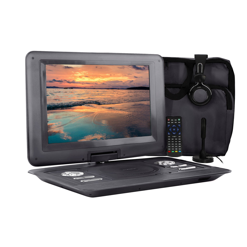 14.1 Inch Portable TV+DVD Player with Swivel TFT-LCD Screen and USB,SD,AV,HDMI Inputs
