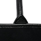 Coated Canvas Calfskin La Greca Signature Tote Bag Black Khaki