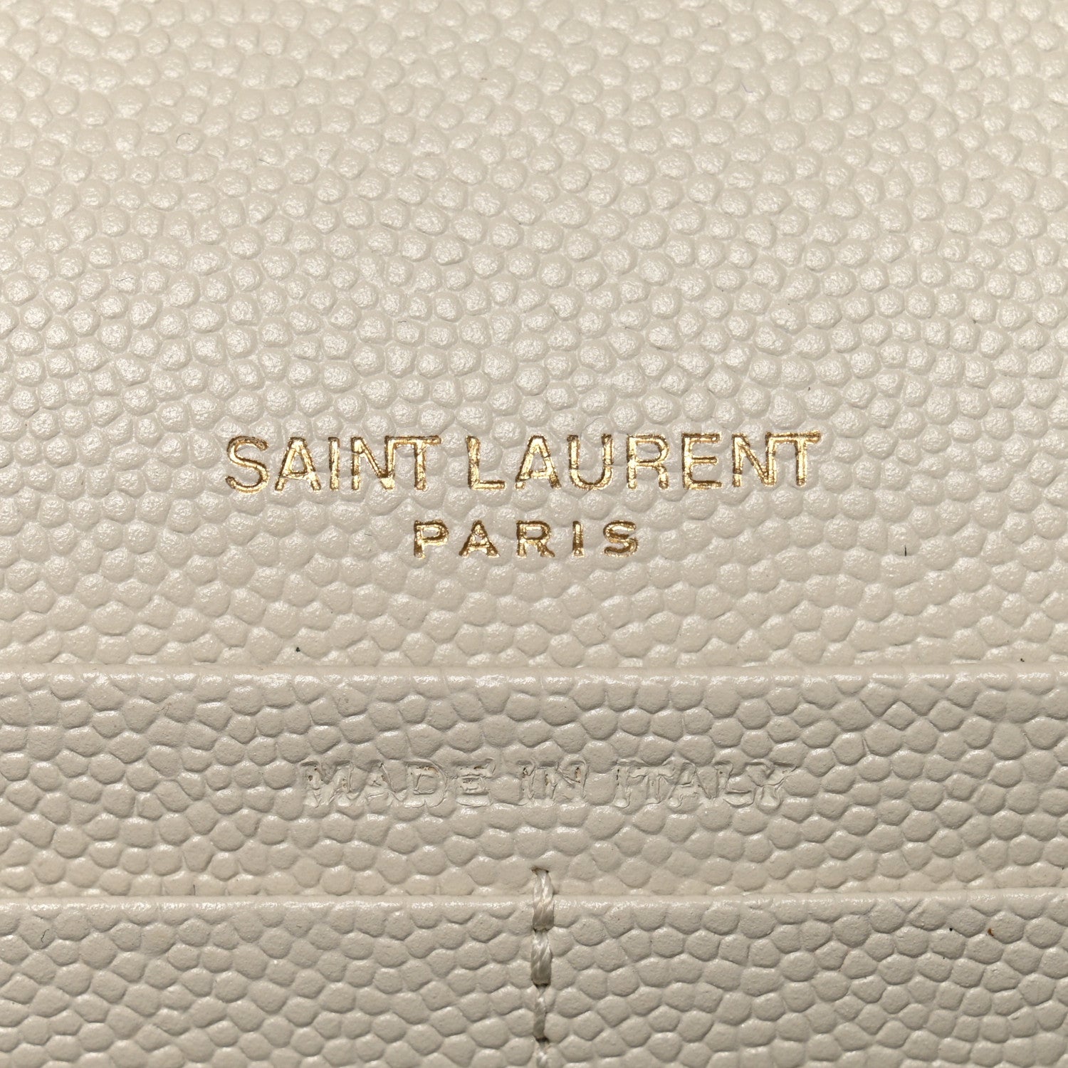 Grain De Poudre Matelasse Chevron Monogram Chain Wallet Crema Soft