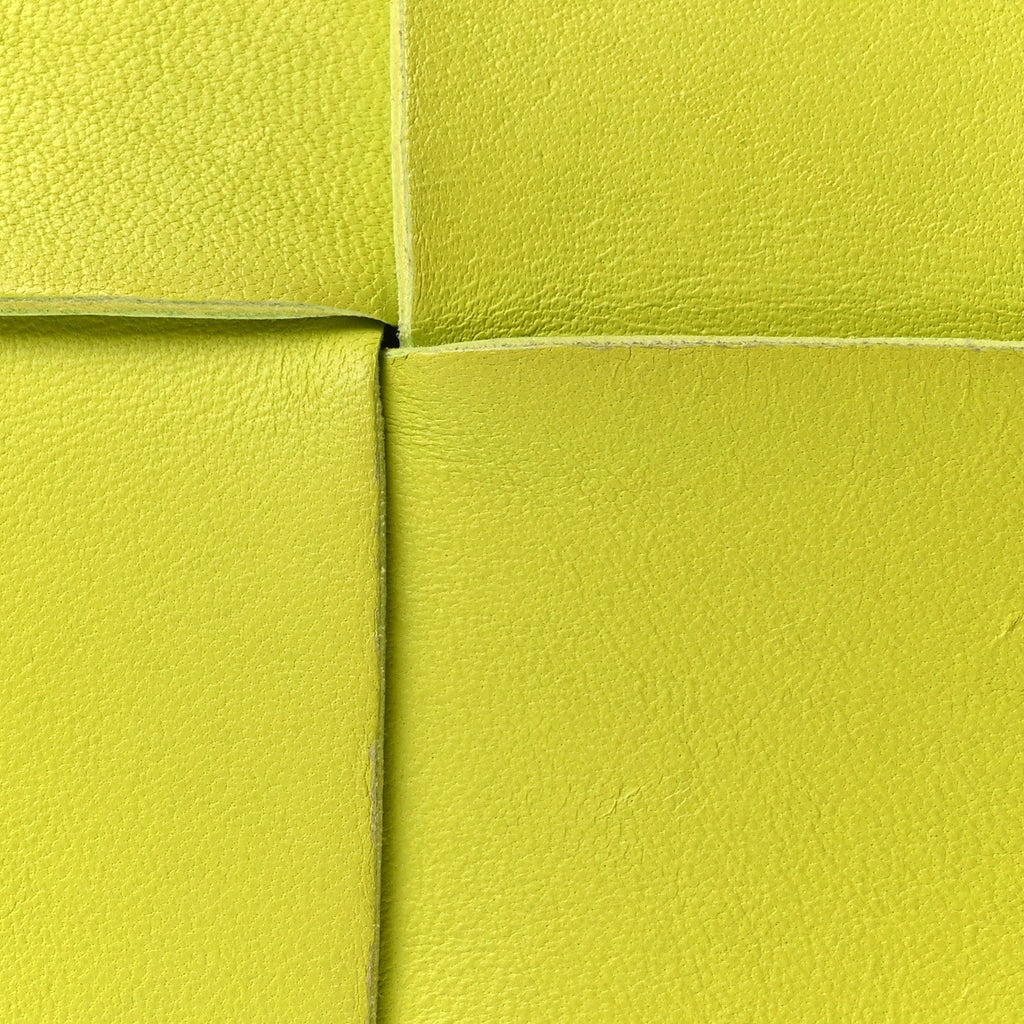 Lambskin Maxi Intrecciato Cassette Crossbody Bag Acid Kiwi