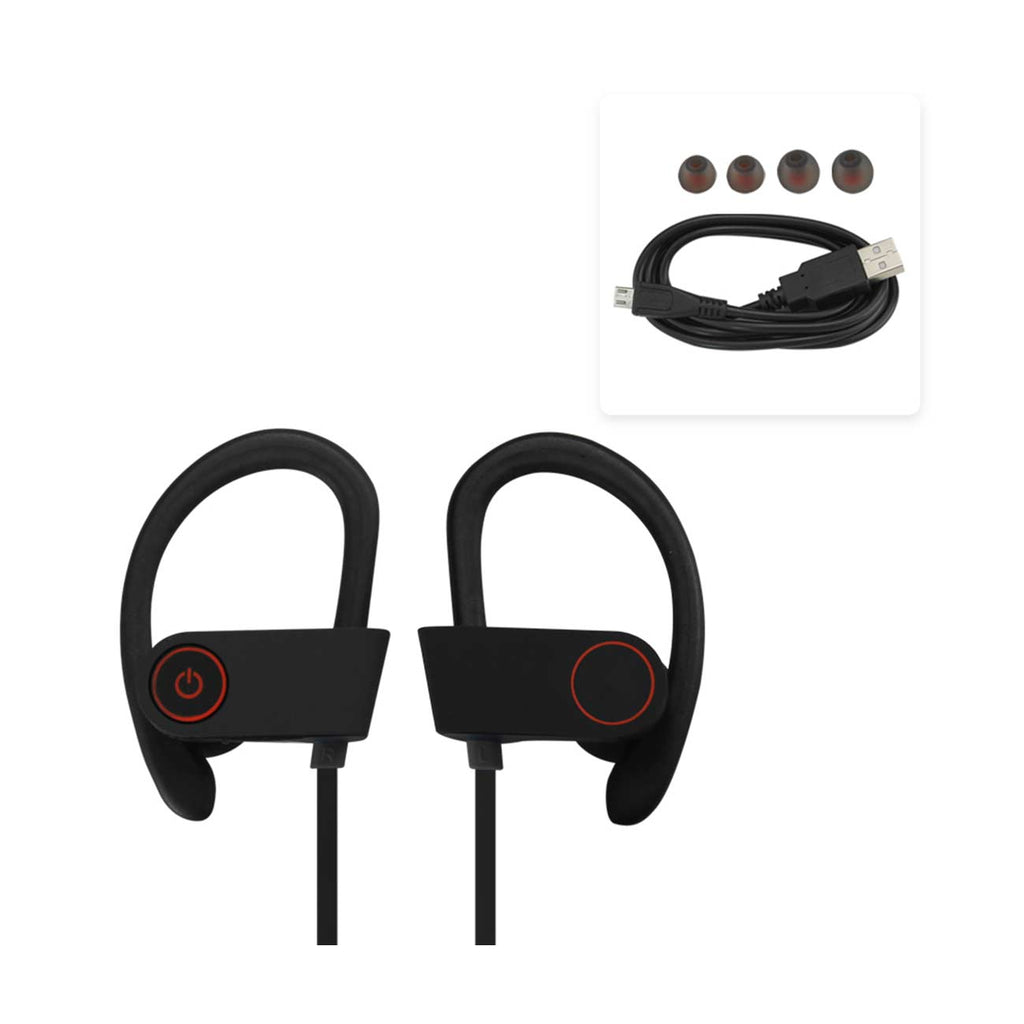 Universal Sport Bluetooth Headphones With Hd Sound Quality And Sweat Proof In Black