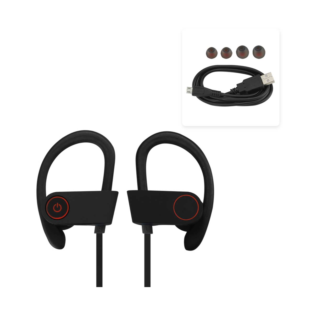 Universal Sport Bluetooth Headphones With Hd Sound Quality And Sweat Proof In Black