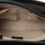 Dollar Calfskin Interlocking G Top Handle Shoulder Bag Black